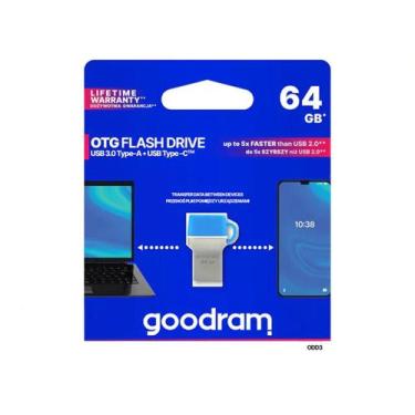 Imagem de Pen Drive ODD3 Azul USB 3.0 64GB GOODRAM