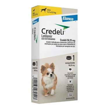 Imagem de Antipulgas Credeli Elanco Cães 1,3 á 2,5kg - 56,25mg