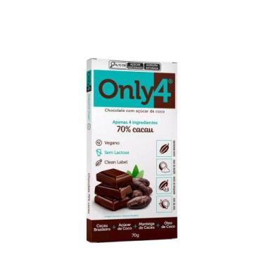 Imagem de Chocolate 70% Cacau Café Fruits Sem Lactose Only4  70g