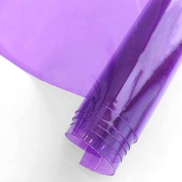 Imagem de Folha de vinil PVC roxa transparente 30 cm x 120 cm em rolo - Marca Pr