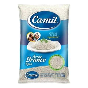 Imagem de Arroz Branco Tipo 1 Camil Pacote 5kg