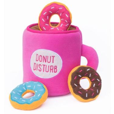 Imagem de Brinquedo Pelúcia ZippyPaws Burrow Café e Donutz Com Apito Para Cães e
