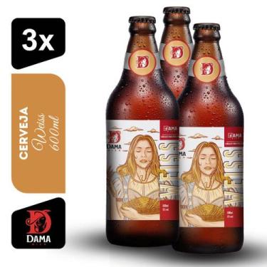 Imagem de Cerveja Weiss Dama Bier 600ml Kit 3 unidades