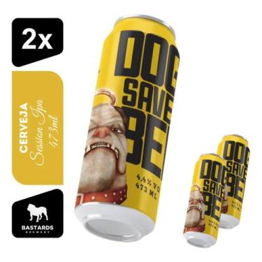 Imagem de Cerveja Bastards Dog Save The Beer Session Ipa 473ml Kit 2un - Bastard