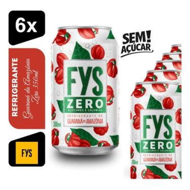 Imagem de Refrigerante Fys Zero Guaraná Da Amazônia 350ml Kit 6 Un