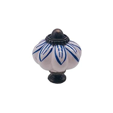 Imagem de 1 Pc Botão de Abóbora de Cerâmica 34mm Gaveta Gaveta Punho Móveis Botões de Porta Puxadores para Cozinha Armário Hardware YYDFPIIA (Color : 8)