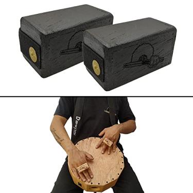 Imagem de Chimbal/Ganza/Chocalho/Ovinho de dedo D'Groove para Efeito na música cores:Preto