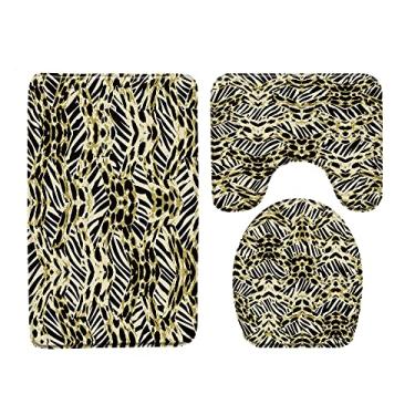 Imagem de Tapete de banho de banheiro com lantejoulas conjunto de 3 peças tapete de porta tapete de banheiro tapete antiderrapante capa de banheiro produtos de banheiro, 1044x, conjunto de 3 peças, 400mmx600mm