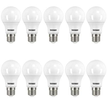 Imagem de Kit 10 Lâmpada LED 9w Bulbo E27 Bivolt Taschibra Branco Frio 803lm Inmetro