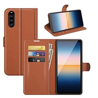 Imagem de YUNCHAO Caixa de telefone Para Sony Xperia 10 III Litchi Texture Horizontal Flip Caixa Protetora com Slips & Card Slots & Carteira capa para celular