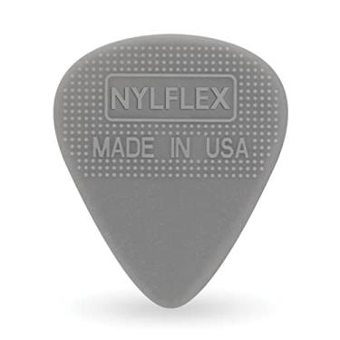 Imagem de D'Addario Accessories Palhetas de guitarra Nylflex - palhetas de guitarra de nylon com aderência - Ótimo para sons elétricos vintage e dedilhação acústica - pacote com 10, médio (0,75 mm)