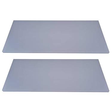 Imagem de Kit 2 Prateleiras Mdf 45x20 Cinza Nicho Livros Revista