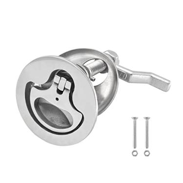 Imagem de JT-HLM Trava de trava de alavanca ajustável para barco fivela de piso de aço inoxidável elevação de escotilha com parafusos e parafusos de placa traseira