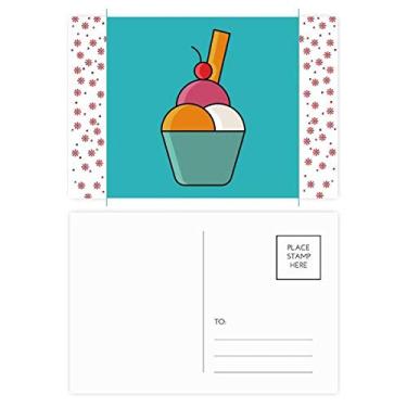 Imagem de Cartão-postal de celebração de flor de Natal sorvete doce crocante chocolate cartão postal de bênção