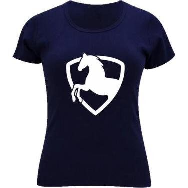 Imagem de Camiseta Feminina Tshirt Básica Rodeio Cavalo Escudopersonalizada - Du