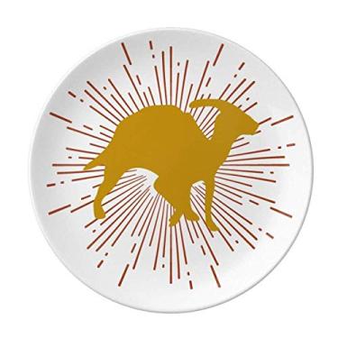 Imagem de Prato decorativo em forma de corpo solidaridade canto prato de porcelana salver louça de jantar