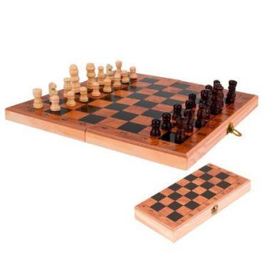 Jogo Xadrez Oficial Em Madeira Mdf 42 Cm - Junges