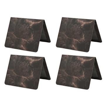 Imagem de Titular do Certificado de Vacinação, Capa de Cartão de Vacina Macia e Confortável Couro PU para Carteira de Motorista (Preto)