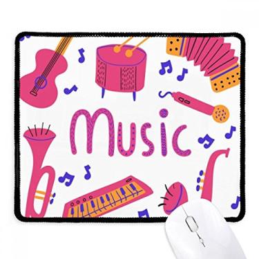 Imagem de Tapete de borracha para jogos com estampa de instrumento musical de guitarra de trombone