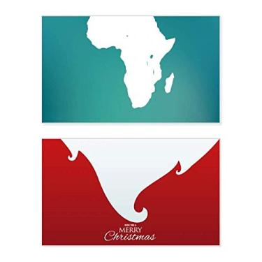 Imagem de Mapa de contorno do continente da África, feriado, feriado, cartão de felicitações, mensagem de Natal