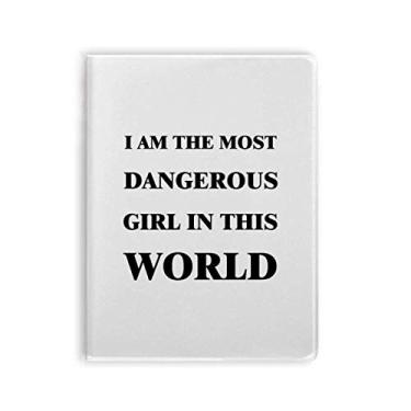 Imagem de Diário de capa macia para presente Art Deco I Am The Dangerous Girl