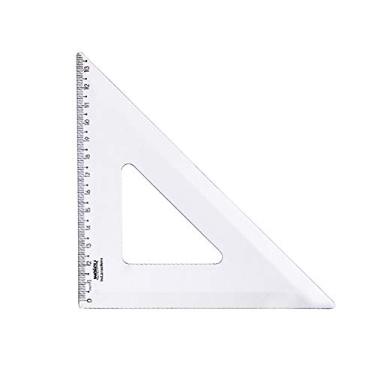 Imagem de Esquadro Isósceles 45°, Waleu, 10070001, Multicor, 10 Unidades