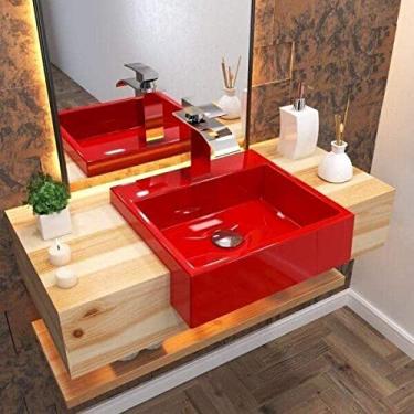 Imagem de Cuba de Semi Encaixe para Banheiro XQ395 Quadrada Compace