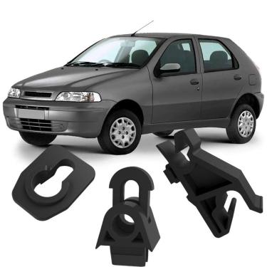 Imagem de Kit Grampos Presilhas Para Haste Vareta Do Capô Palio G2 2001 2002 2003 2004 2005 2006 2007