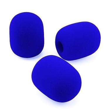 Imagem de LEFXMOPHY Cloud II Mic Foam Substituição para HyperX Cloud 2 / Alpha/Alpha S/Mix/Core Gaming Headphone/Cloud Chat Headset Microfone Pop Filter Cover, 3 unidades Azul Cor Hyper X Para-brisas