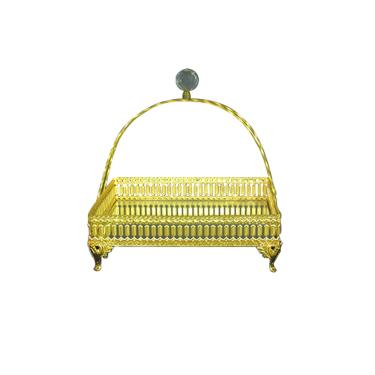 Imagem de Bandeja Espelhado Quadrada Dourado - 24cm - 28911