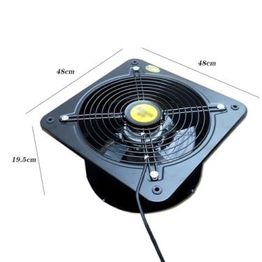 Imagem de Fã exausto Ventilador de ventilação 16 Polegada tipo parede alta velocidade rotor externo poderoso exaustor da cozinha industrial exaustor de alta potência Ventiladores de ventilação