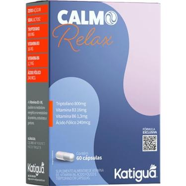 Imagem de Katiguá, Calmorelax, Tripofano/Áciodo Fólico/Vitamina B3 & B6, Sem sabor, 60 Cápsulas rígidas • 60 doses, Azul