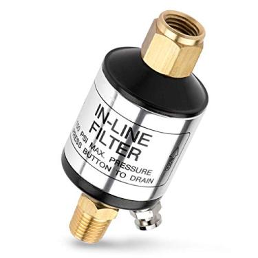 Imagem de NEIKO Separador de água e óleo 30253A para linha de ar | Entrada e saída NPT de 1/10.2 cm | 150 PSI | Acessório de compressor de ar e ferramenta de ar | Protege a vida útil das ferramentas pneumáticas