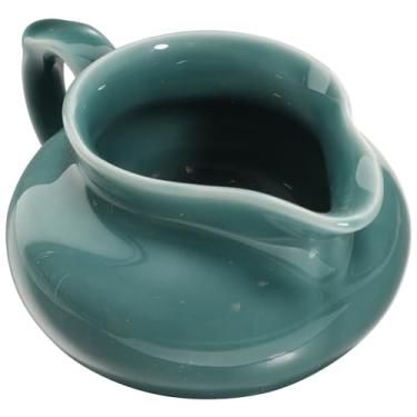 Imagem de Packove Molheira de Porcelana Dispensador de Molho Jarras de Cerâmica Creme de Leite para Restaurante Doméstico (Verde)