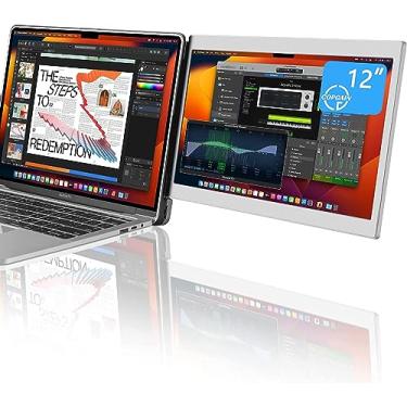 Imagem de CopGain Monitor portátil de 12 polegadas para extensor de tela de laptop para MacBook de 13,3 polegadas, projetado para extensor de tela MacBook FHD 1080P IPS Display Plug and Play P1M