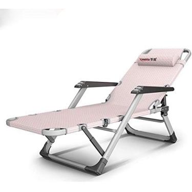 Imagem de Espreguiçadeiras de pátio Espreguiçadeira dobrável para exterior, gramado, pátio, praia, banho de sol, deck, cadeira de gravidade zero ao ar livre Cadeira reclinável de acampamento resistent