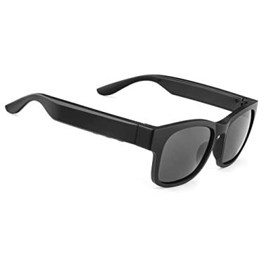 Imagem de GELETE Óculos de Sol Inteligentes Bluetooth 5.0 com Áudio Aberto, Chamadas e Navegação por Controle de Voz, Lentes Polarizadas UV400, IPX4 à Prova d'Água, Preto