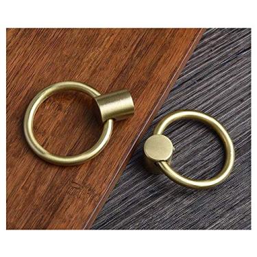 Imagem de Tratamento de superfície de aço inoxidável de qualidade do material, maçanetas de porta simples, 5 peças de latão sólido dourado, puxador de puxador, puxador de gaveta adequado para decoração de casa,