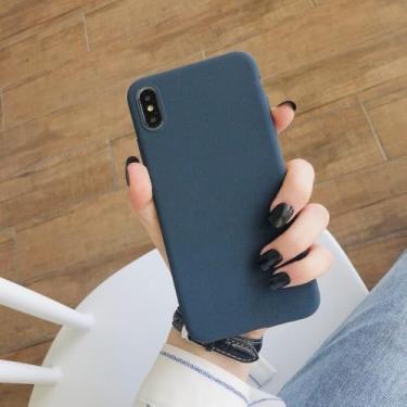 Imagem de Capa de telefone de silicone de arenito fosco para oneplus 7 8 pro 5t 5 6t 6 macio fosco tpu capa de pele proteção coque, azul marinho, para oneplus 6