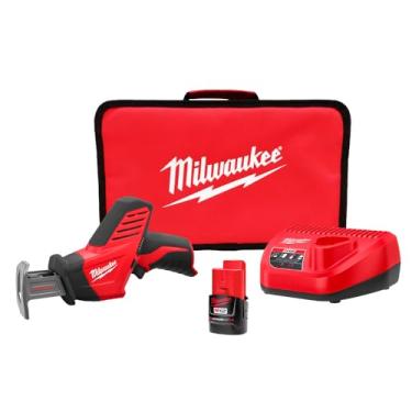 Imagem de Milwaukee Mini Serra Sabre - 12V 2420-159N Com 1 Bateria 1 Carregador Bivolt e Bolsa