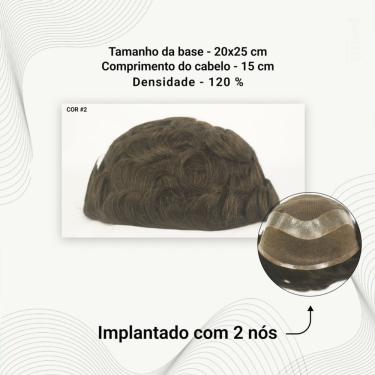 Imagem de Protese Capilar Hibrida Masculina Hollywood (20X25)
