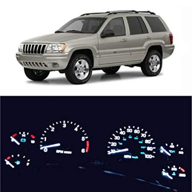 Imagem de WLJH Painel de instrumentos branco super brilhante painel de instrumentos lâmpadas led kits de pacote para Jeep Grand Cherokee ZJ 1999-2004, pacote com 6