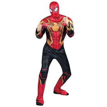 Imagem de Jazwares Marvel Deluxe Adult Iron Spider-Man Costume, Spiderman Integrated Suit for Men, Halloween Costume - Officially Licensed X-Large Red