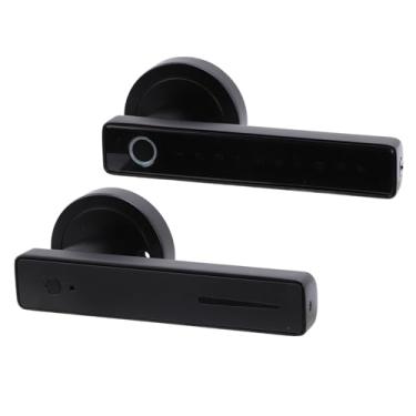 Imagem de Fechadura da Maçaneta do Teclado Com Impressão Digital, Baixa Taxa de Erros, 50 Conjuntos de Impressões Digitais, Senha Dinâmica, Assistente de Voz, Aplicativo, Segurança