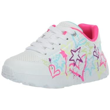 Imagem de Skechers Tênis feminino Uno Lite-My Drip, Branco/menta, 11.5 Little Kid