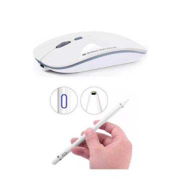 Imagem de Caneta Touch Recarregável + Mouse Bluetooth Para Tablet Galaxy S9 Plus