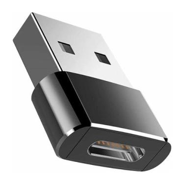 Imagem de Adaptador Plug OTG Conversor Usb Tipo C Fêmea Para Usb A Macho Celular