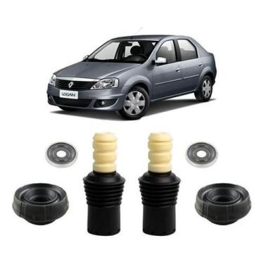 Imagem de Par Kit Coxim Amortecedor Dianteiro Logan 2015 2016 2017 18 - Qualykit