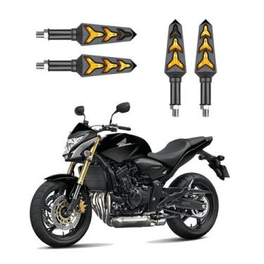 Imagem de KIT 4 Seta Sequencial Pisca de Led Universal Modelo P09S Estrela Moto 