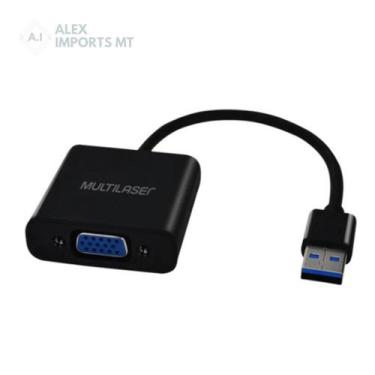 Imagem de Conversor Usb para Vga Multilaser Cabo Adaptador Bom - A.R Variedades 